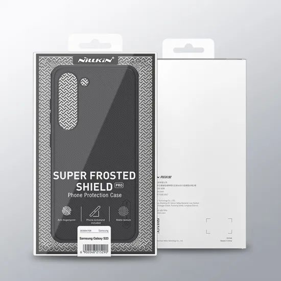 Nillkin Super Frosted Shield Pro Hülle für Samsung Galaxy S23+ gepanzerte Hülle + Telefonständer schwarz