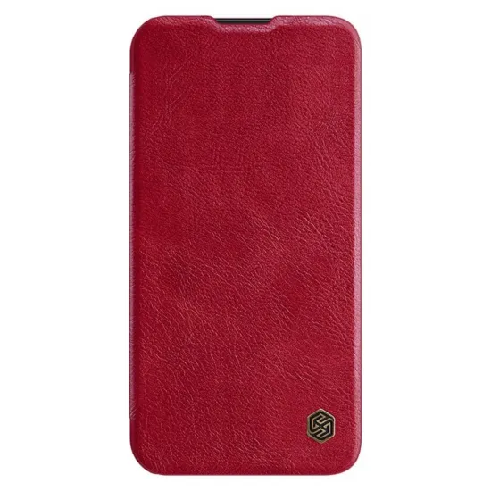 Nillkin Qin Leather Pro Case for Samsung Galaxy S23+ flip cover camera cover red