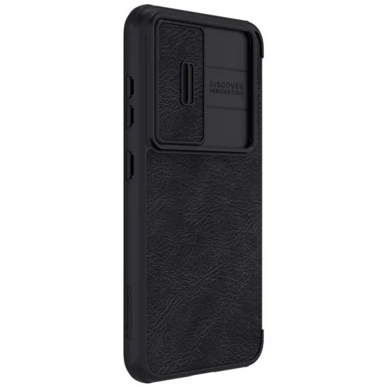 Nillkin Qin Leather Pro Case Case for Samsung Galaxy S23+ Cover with Flip Camera Protector Black