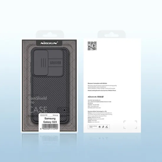 Nillkin CamShield Pro Case für Samsung Galaxy S23, Cover mit Kameraabdeckung, schwarz