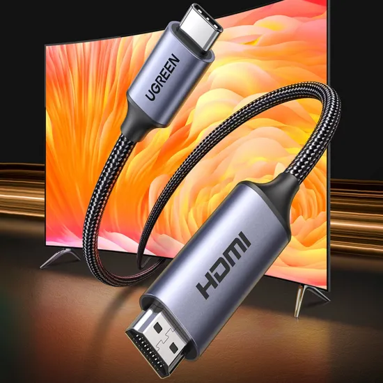 USB C - HDMI 2.1 8K 60Hz Cable 1.5m Ugreen CM565 - Gray