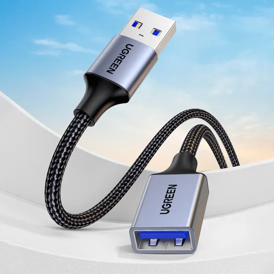 Ugreen Verlängerungskabeladapter USB (männlich) - USB (weiblich) 3.0 5 Gb/s 0,5 m grau (US115)