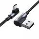Ugreen 90° angled cable USB C - USB 2.0 480Mbps 3A 3m black (US176)