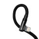 [AFTER RETURN] Baseus MVP 2 Elbow angled cable Power Delivery cable with side USB Type C / Lightning plug 2m 20W black (CAVP000301)