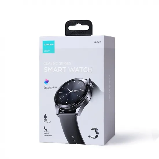 Joyroom smartwatch FC2 Classic Series with call answering function IP68 black (JR-FC2)