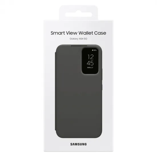 Samsung Smart View Wallet Case for Samsung Galaxy A54 5G Cover with Smart Flip Window Card Wallet Black (EF-ZA546CBEGWW)