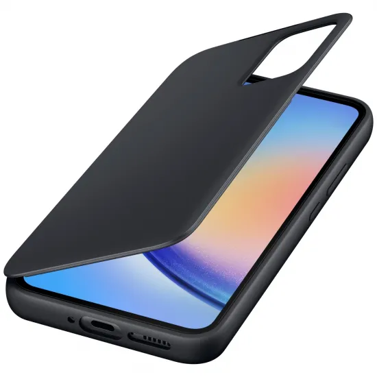 Samsung Smart View Wallet Case for Samsung Galaxy A34 5G Cover with Smart Flip Window Card Wallet Black (EF-ZA346CBEGWW)