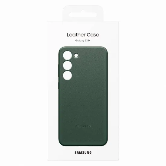 Samsung Leather Cover case for Samsung Galaxy S23+ case made of natural leather green (EF-VS916LGEGWW)