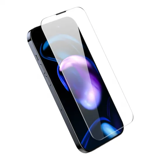 Baseus Full Screen Tempered Glass for iPhone 14 Pro with Speaker Cover 0.3mm + Mounting Frame