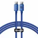 [AFTER RETURN] Baseus Crystal Shine Series cable USB cable for fast charging and data transfer USB Type C - USB Type C 100W 1.2m blue (CAJY000603)