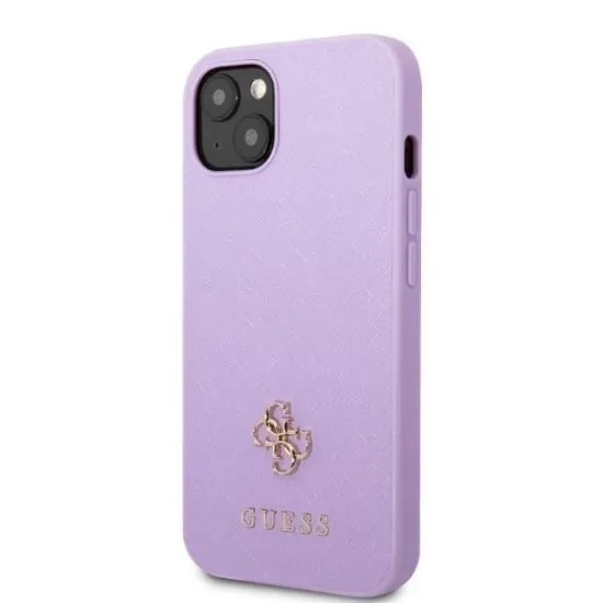 Guess GUHCP13SPS4MU iPhone 13 mini 5.4" purple/purple hardcase Saffiano 4G Small Metal Logo