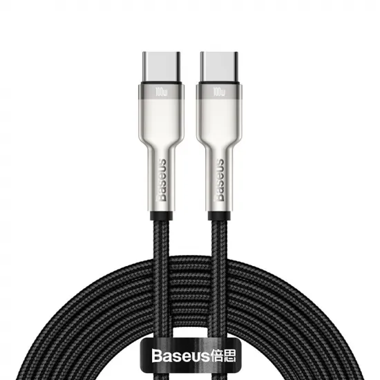 Baseus Cafule Metal Data cable USB Type C - USB Type C 100 W (20 V / 5 A) Power Delivery 2 m black (CATJK-D01)