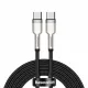 Baseus Cafule Metal Data cable USB Type C - USB Type C 100 W (20 V / 5 A) Power Delivery 2 m black (CATJK-D01)