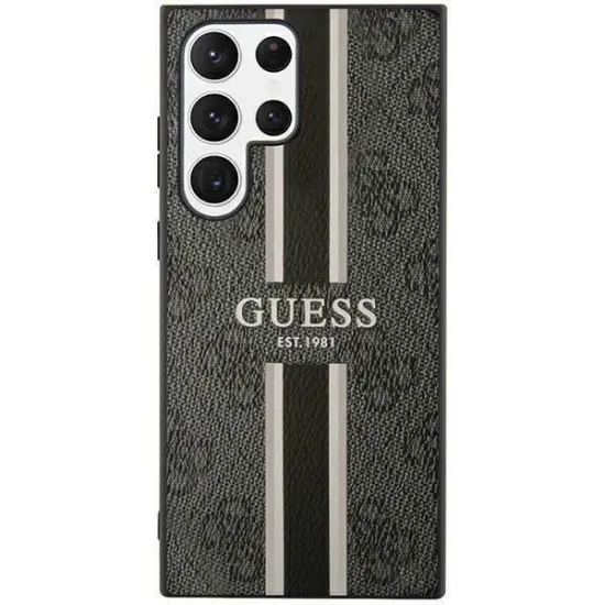 Guess GUHCS23LP4RPSK S23 Ultra S918 black/black hardcase 4G Printed Stripe