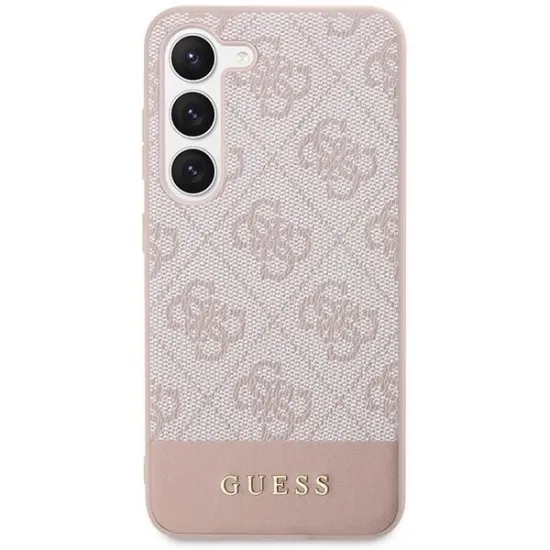Guess GUHCS23SG4GLPI S23 S911 pink/pink hard case 4G Stripe Collection