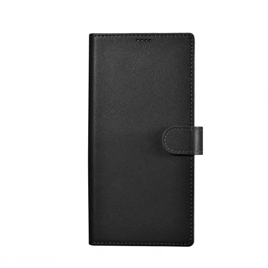 iCarer Wallet Case for Samsung Galaxy S23 Ultra leather case wallet black