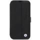 Case BMW BMBKP14L22RDPK iPhone 14 Pro 6.1" black/black bookcase Leather Textured&Stripe