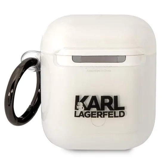 Karl Lagerfeld KLA2HNIKTCT AirPods 1/2 Abdeckung transparent Karl`s Head