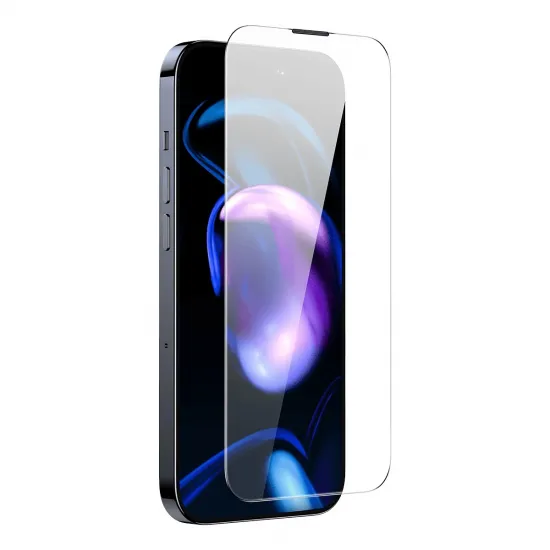 Baseus Full Screen Tempered Glass for iPhone 14 Pro with Speaker Cover 0.4mm + Mounting Kit
