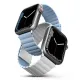 Uniq case Revix strap for Apple Watch 1/2/3/4/5/6/7/8/9/SE/SE2/Ultra 42/44/45/49mm. Reversible Magnetic white-blue/white-blue