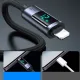 Lightning cable - USB A 2.4A 1.2m with LED display Joyroom S-AL012A16 - black