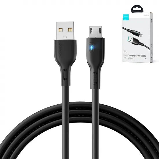 USB cable - micro USB 2.4A 2m Joyroom S-UM018A13 - black