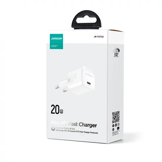 USB C 20W PD Joyroom JR-TCF02 mini charger - white