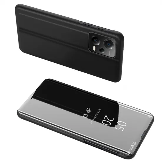 Clear View Case for Xiaomi Redmi Note 12 Pro / Poco X5 Pro 5G flip cover black