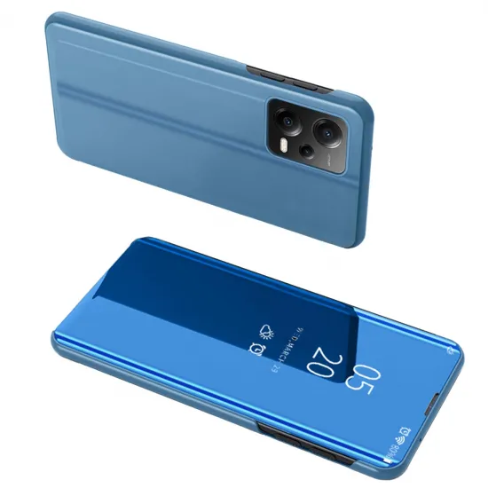Clear View Case für Xiaomi Redmi Note 12 5G / Poco X5 5G Cover mit Flip Cover Blau