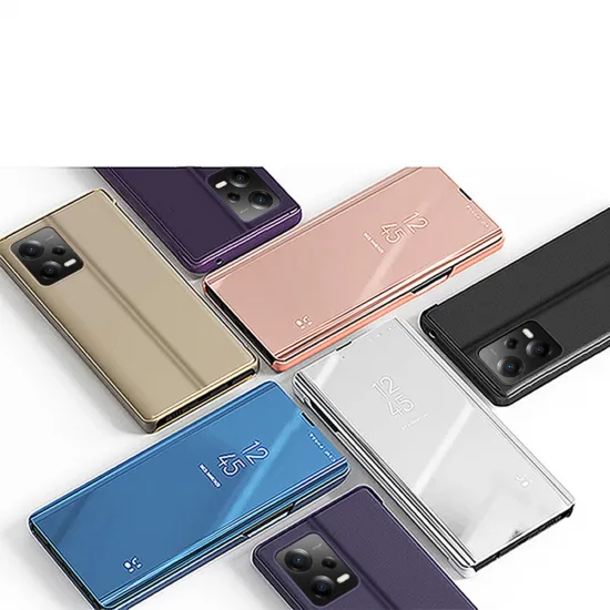 Clear View Case für Xiaomi Redmi Note 12 5G / Poco X5 5G Cover mit Flip Cover Blau