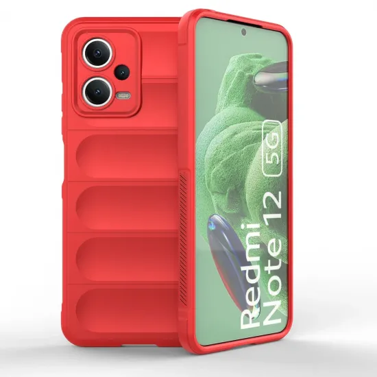 Magic Shield Case for Xiaomi Redmi Note 12 5G / Poco X5 5G Flexible Armor Cover Red