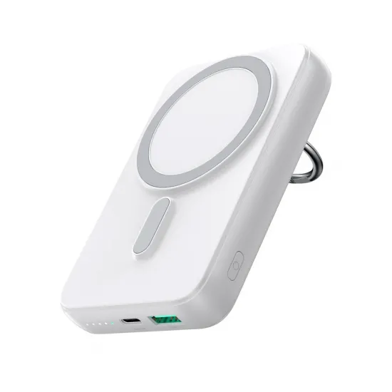 Wireless powerbank 10000mAh Joyroom JR-W050 20W MagSafe with stand + USB-C cable - white
