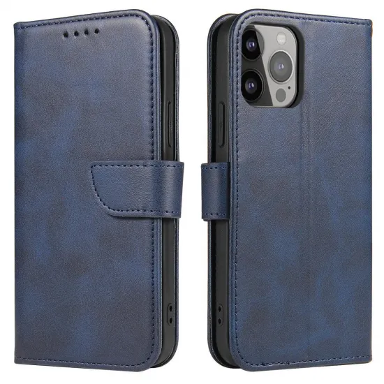 Magnet Case Cover for Xiaomi Redmi Note 12 5G / Poco X5 5G Cover with Flip Wallet Stand Blue