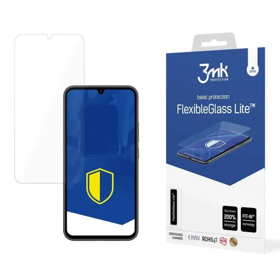 Gehärtetes Glas für Samsung Galaxy A34 5G Hybrid Flexi 6H Serie 3mk FlexibleGlass Lite