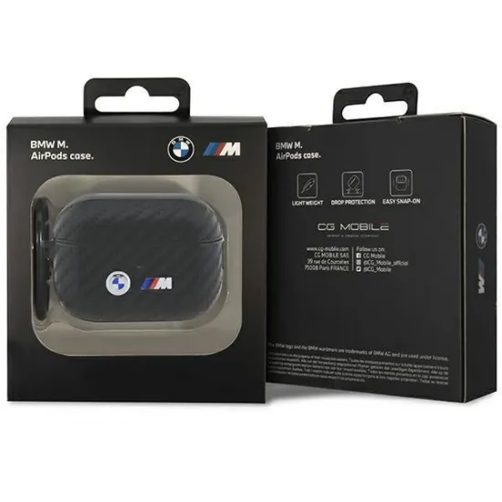BMW BMAP2WMPUCA2 AirPods Pro 2 gen cover black/black Carbon Double Metal Logo