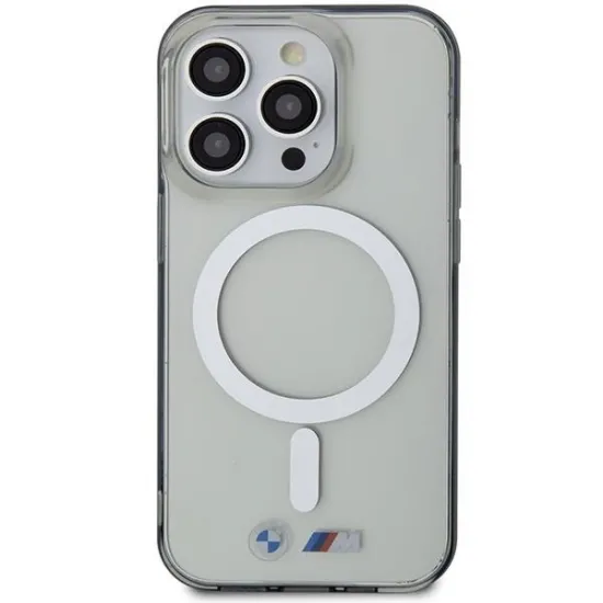 Case BMW BMHMP14LHCRS iPhone 14 Pro 6.1&quot; transparent hardcase Silver Ring MagSafe