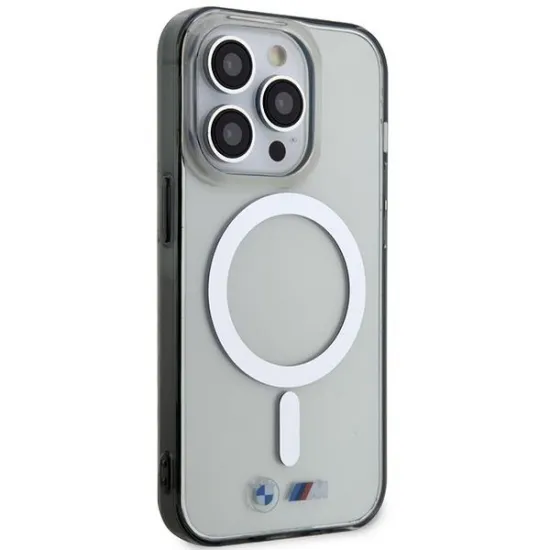 Case BMW BMHMP14LHCRS iPhone 14 Pro 6.1&quot; transparent hardcase Silver Ring MagSafe