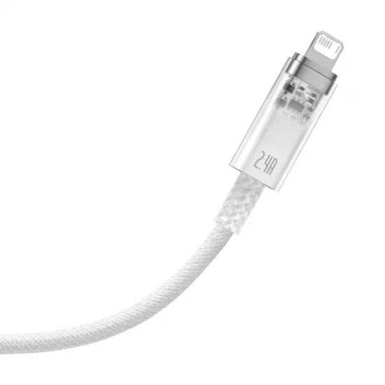 Baseus Explorer Series cable USB - Lightning 2.4A 2 m white (CATS010102)