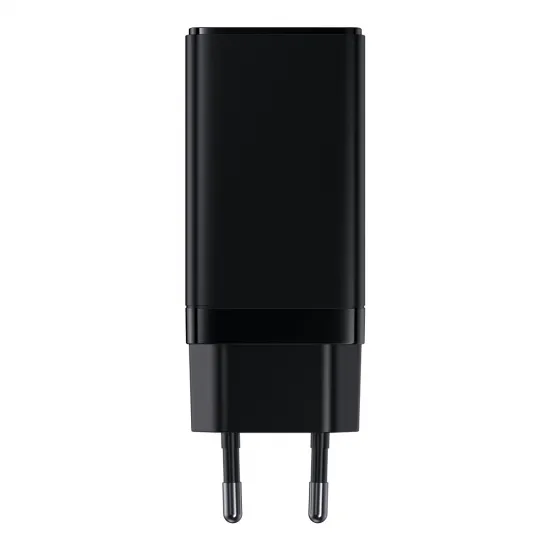 Baseus GaN3 Pro fast universal GaN charger 2 x USB Type C / USB 65W PD3.0, QC4.0+, AFC black + USB Type C - USB Type C cable 1m (CCGP050101)
