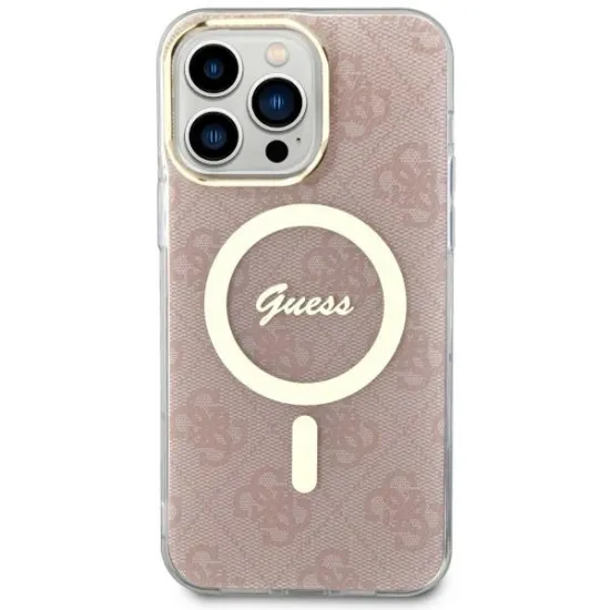 Guess GUHMP13XH4STP iPhone 13 Pro Max 6.7&quot; pink/pink hardcase 4G MagSafe