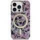 Guess GUHMP14LHCFWSP iPhone 14 Pro 6.1" pink/pink hardcase Flower MagSafe