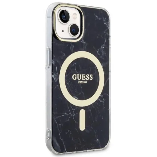 Guess GUHMP14MPCUMAK iPhone 14 Plus 6.7" black/black hardcase Marble MagSafe