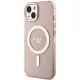 Guess Glitter Gold MagSafe case for iPhone 14 - pink