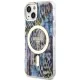 Guess Leopard MagSafe case for iPhone 14 - blue
