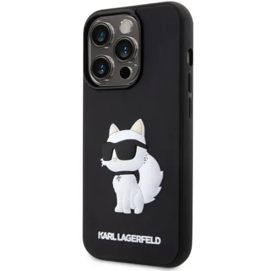 Karl Lagerfeld KLHCP14L3DRKHNK iPhone 14 Pro 6.1" black/black hardcase Rubber Choupette 3D
