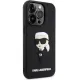 Karl Lagerfeld KLHCP14L3DRKINK iPhone 14 Pro 6.1" black/black hardcase Rubber Ikonik 3D