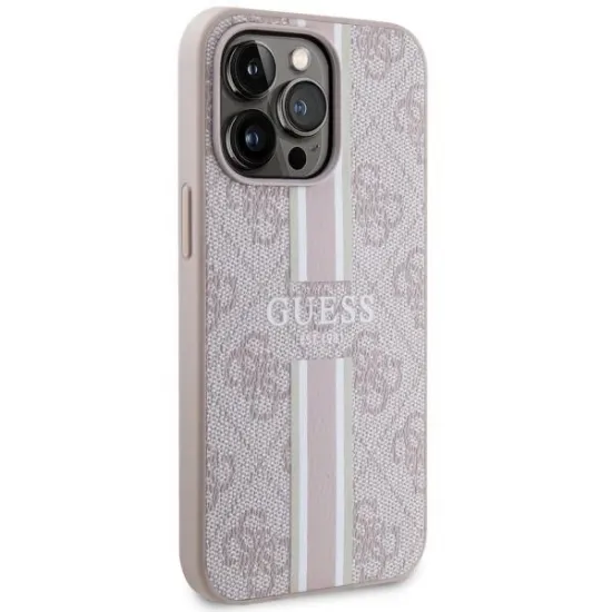 Guess GUHMP13XP4RPSP iPhone 13 Pro Max 6.7&quot; pink/pink hardcase 4G Printed Stripes MagSafe