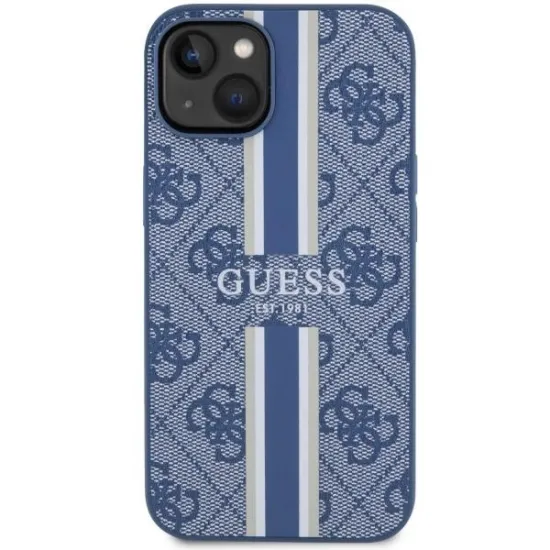 Guess GUHMP14MP4RPSB iPhone 14 Plus 6.7&quot; blue/blue hardcase 4G Printed Stripes MagSafe