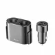 [RETURNED ITEM]  Baseus Car Charger Splitter 2x USB 3.1A 17W + 2x Cigarette Lighter Socket 80W black (CRDYQ-01)