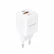 Wall charger GaN 33W PPS USB C/USB Dudao A13Pro - white